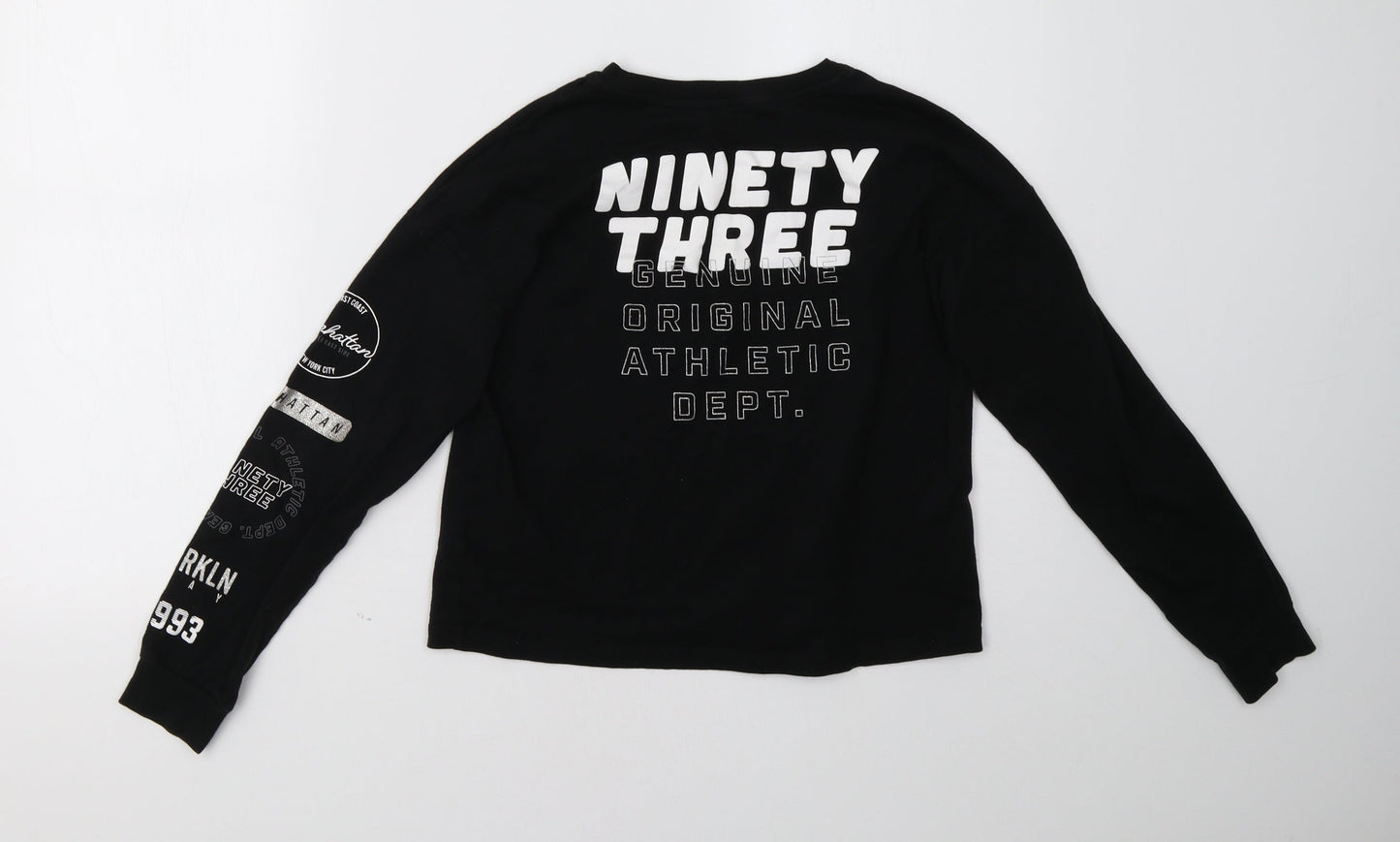 H&M Girls Black   Pullover Sweatshirt Size 12 Years