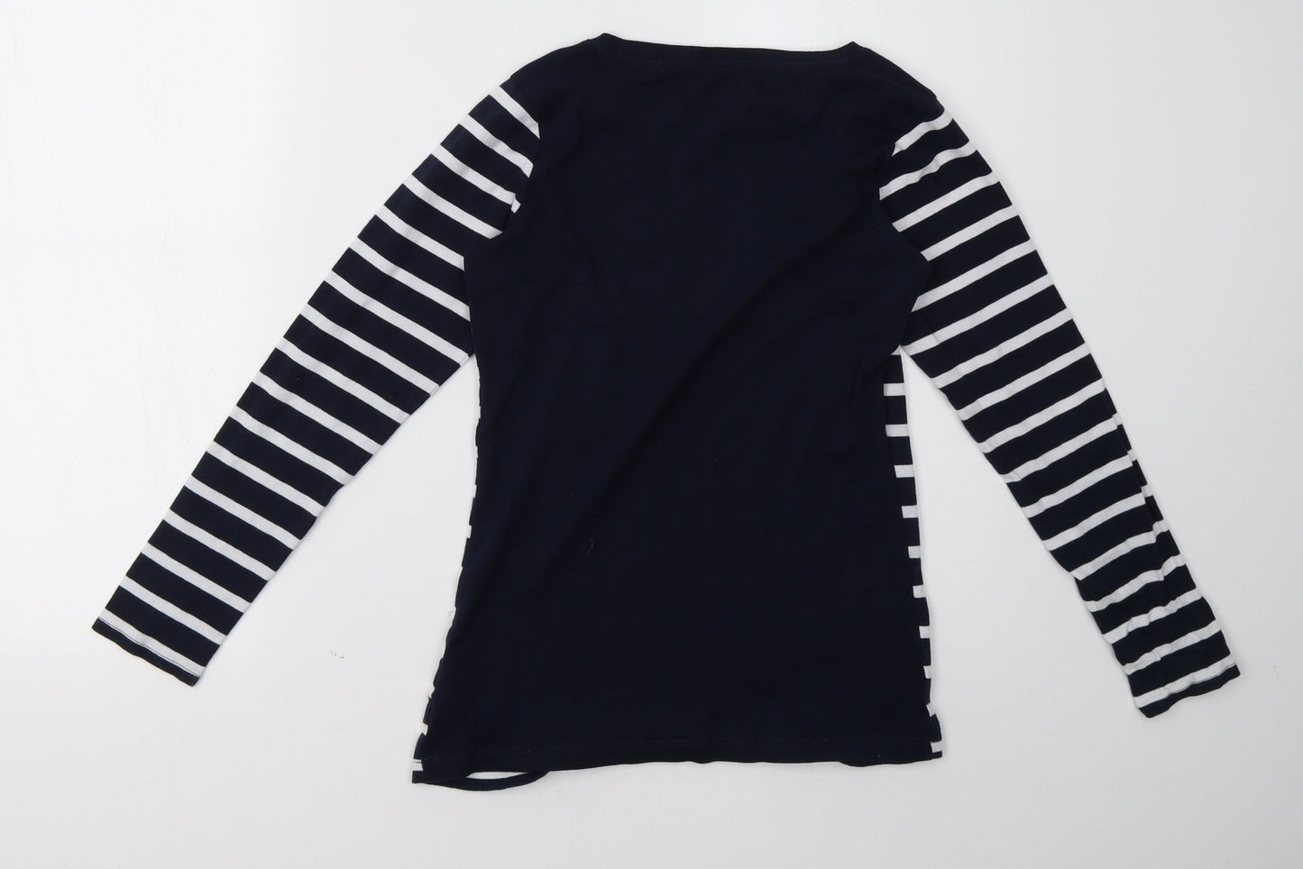 NEXT Womens Blue Striped  Pullover Sweatshirt Size 8