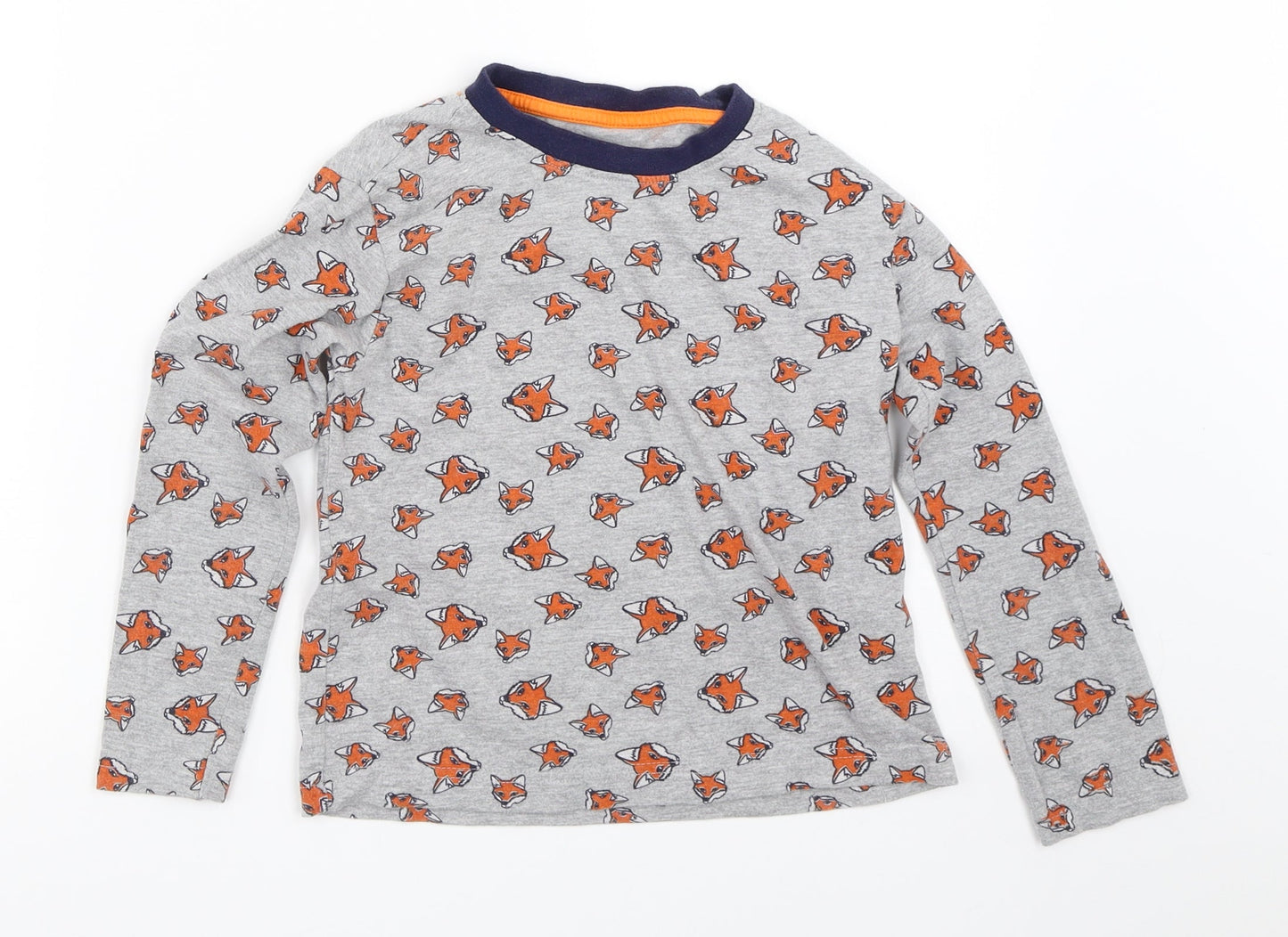 Primark Boys Grey Solid   Pyjama Top Size 7-8 Years