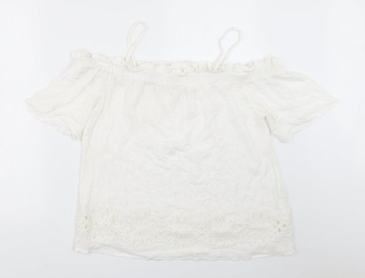 River Island Womens White   Basic Blouse Size 10