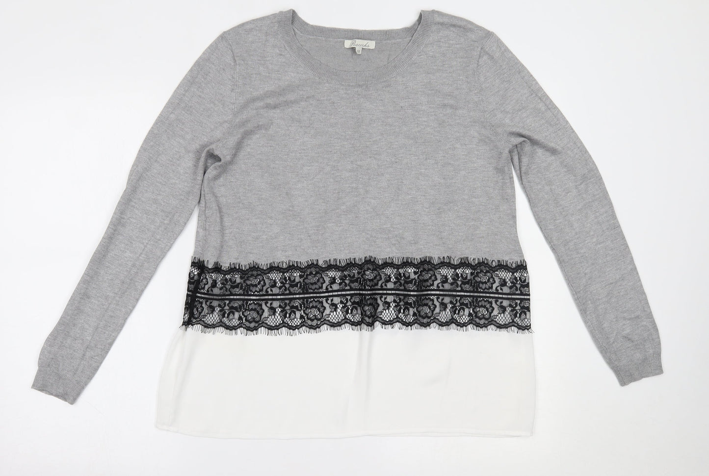 Peacocks Womens Grey   Basic Blouse Size 12