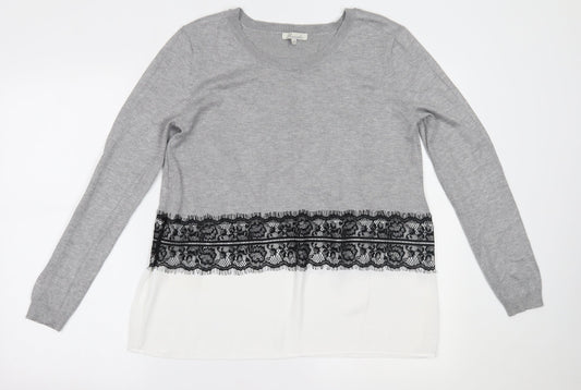 Peacocks Womens Grey   Basic Blouse Size 12