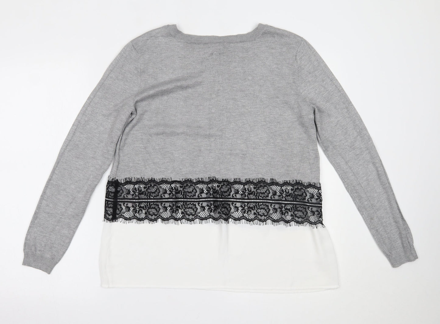 Peacocks Womens Grey   Basic Blouse Size 12
