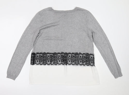 Peacocks Womens Grey   Basic Blouse Size 12