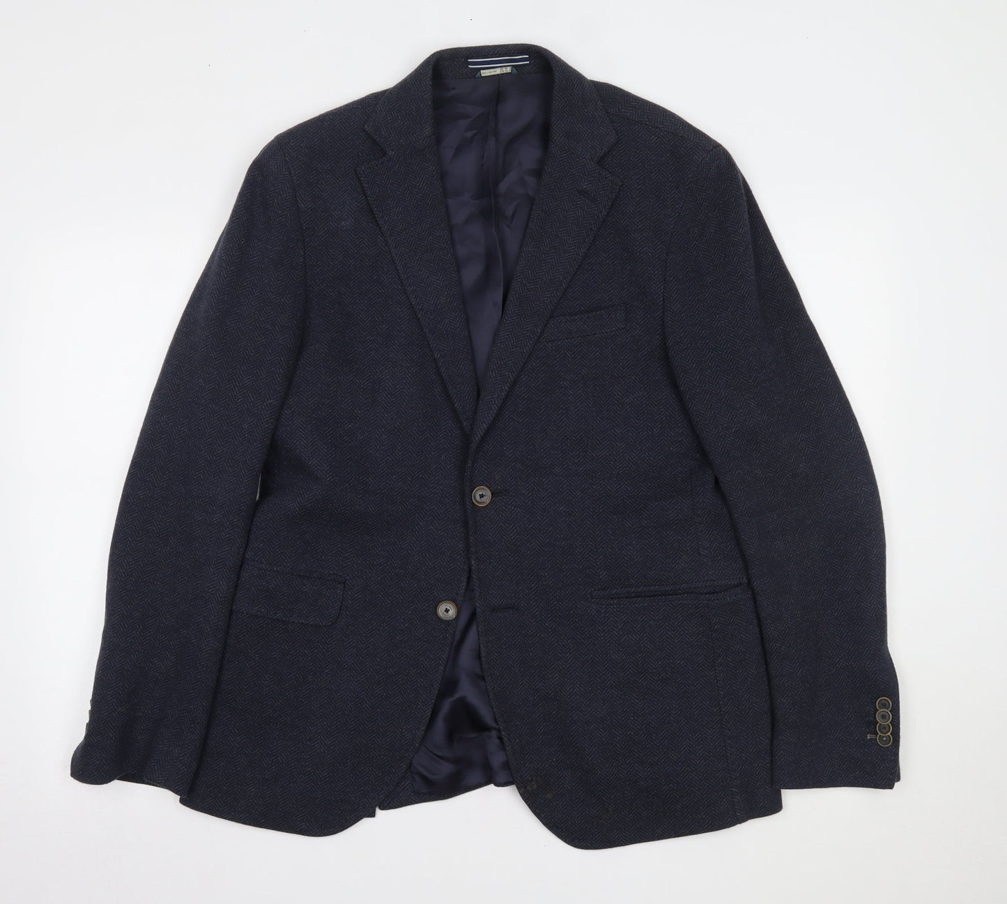 Preworn Mens Blue   Jacket Suit Jacket Size 40