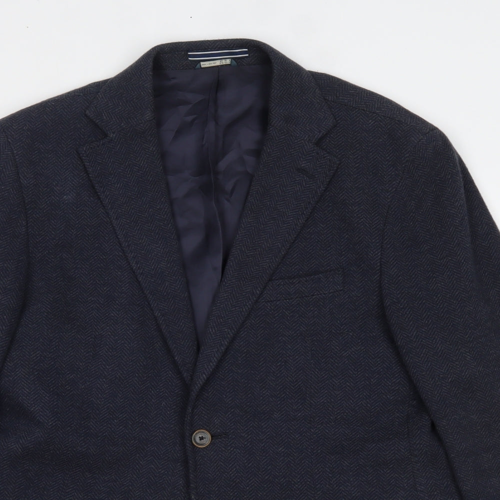 Preworn Mens Blue   Jacket Suit Jacket Size 40