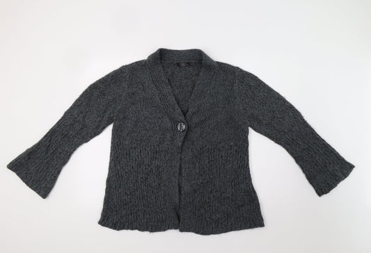 BM Womens Grey   Cardigan Jumper Size M