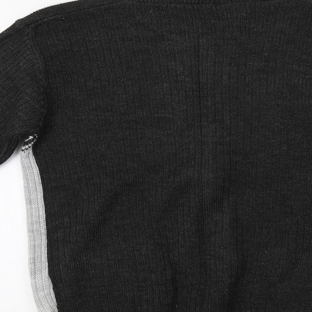 Preworn Mens Grey Geometric  Full Zip Jumper Size M