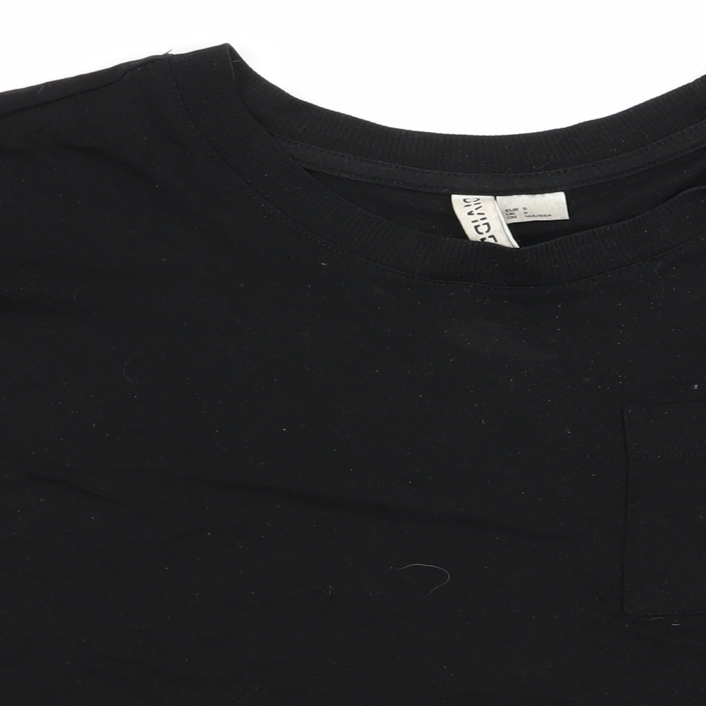 Divided Womens Black   Basic T-Shirt Size 6