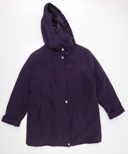 Klassik Womens Purple   Parka Coat One Size