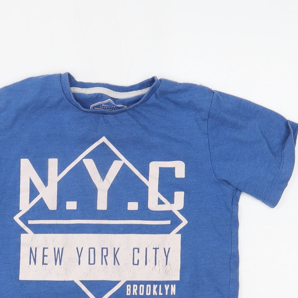 Matalan Boys Blue   Basic T-Shirt Size 8 Years