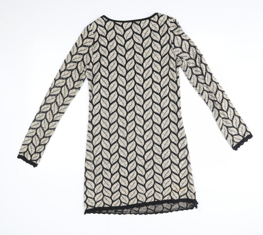 Stella Womens Beige Floral  Jumper Dress  Size M