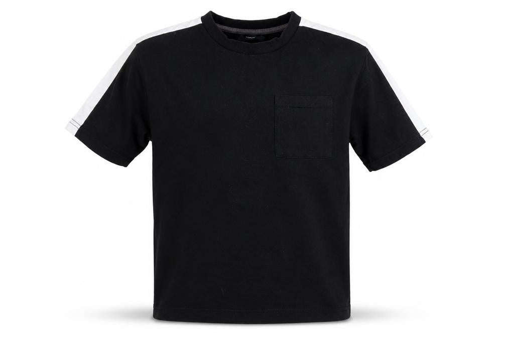George Boys Black   Basic T-Shirt Size 7-8 Years