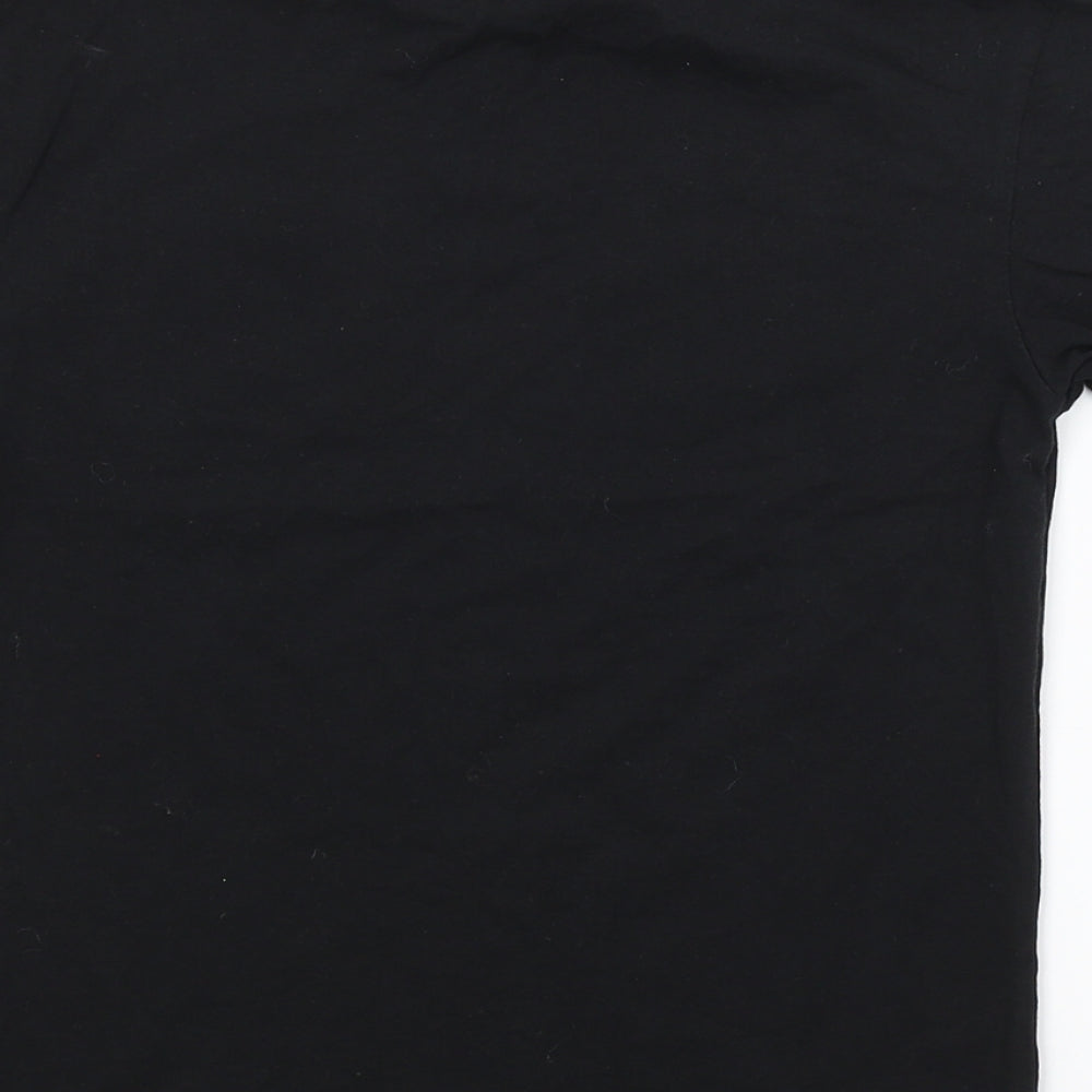 George Boys Black   Basic T-Shirt Size 7-8 Years