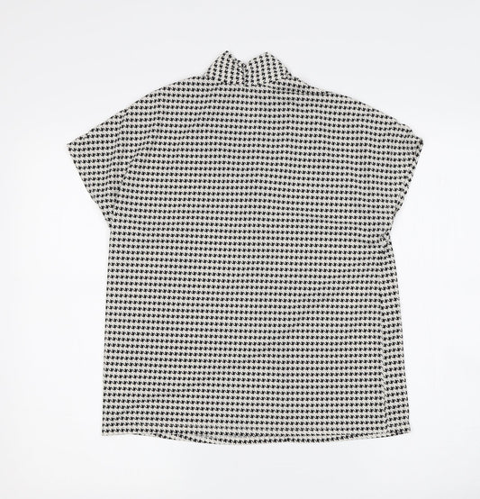 H&M Womens Multicoloured Houndstooth  Basic Blouse Size S