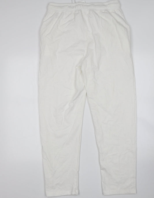 Preworn Womens White   Sweatpants Trousers Size L L28 in
