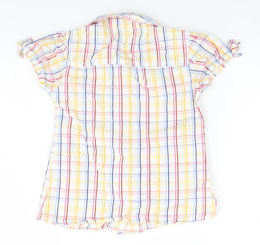 NEXT Girls Multicoloured Plaid  Basic Button-Up