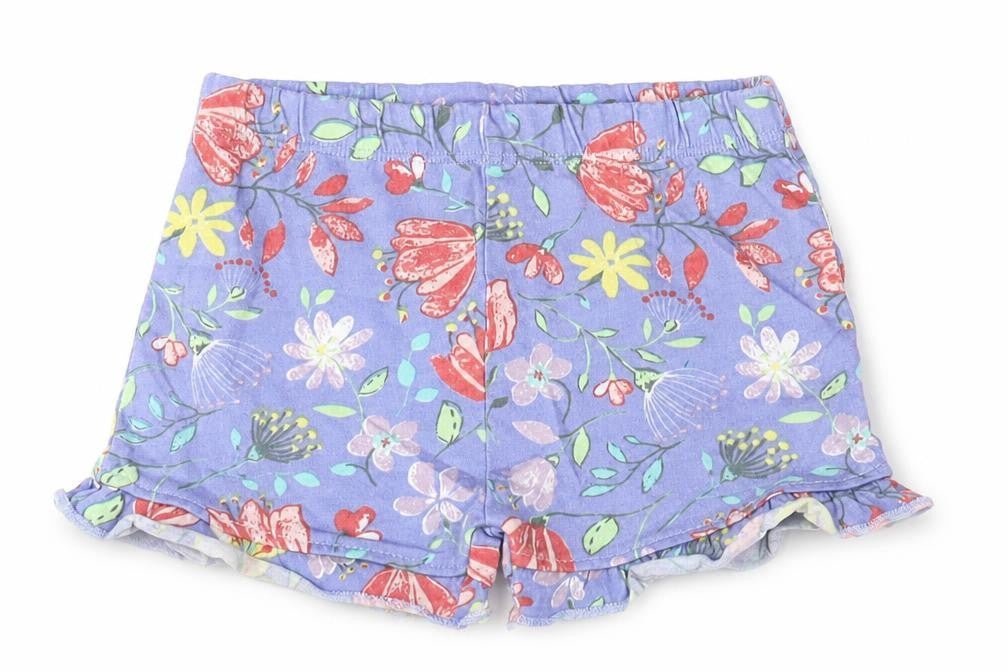 Nutmeg Girls Blue Floral  Sweatpants Trousers Size 6-9 Months