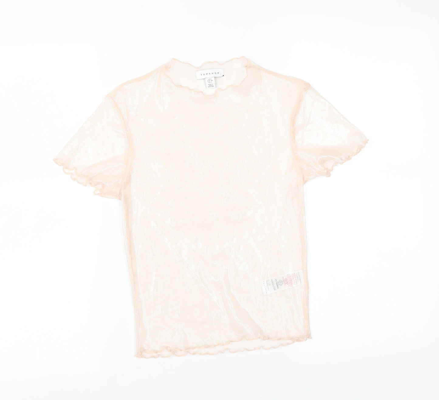 Topshop Womens Pink   Basic T-Shirt Size 6