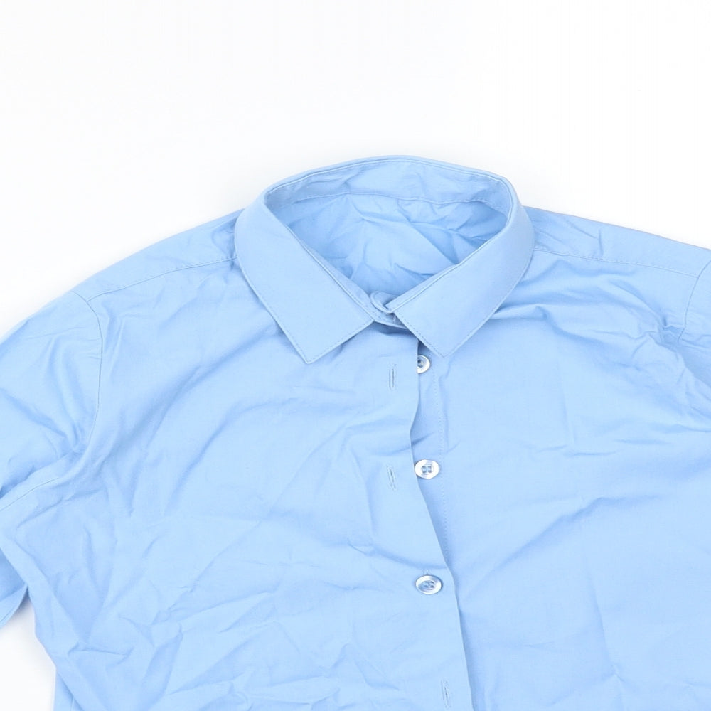 George Boys Blue   Basic Button-Up Size 7-8 Years