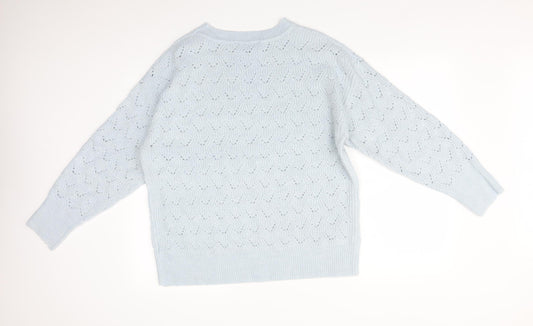 Dorothy Perkins Womens Blue Striped  Pullover Sweatshirt Size 16