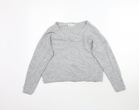 H&M Womens Grey  Knit Pullover Jumper Size S