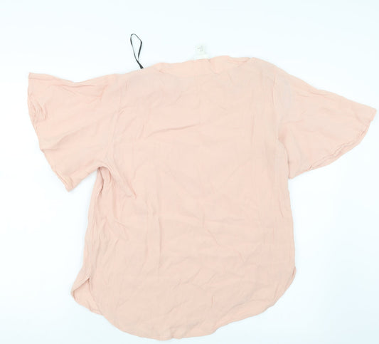 H&M Womens Pink   Basic Blouse Size 10