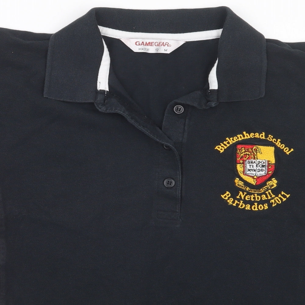 Game Gear Womens Black   Basic Polo Size 12