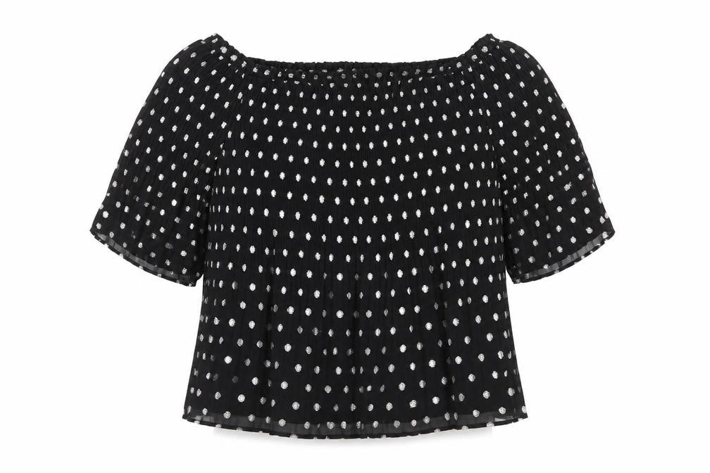 NEXT Womens Black Polka Dot  Basic Blouse Size 12