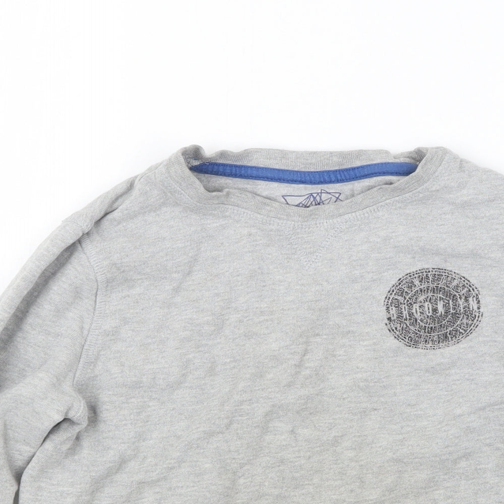 F&F Boys Grey   Pullover Jumper Size 5-6 Years