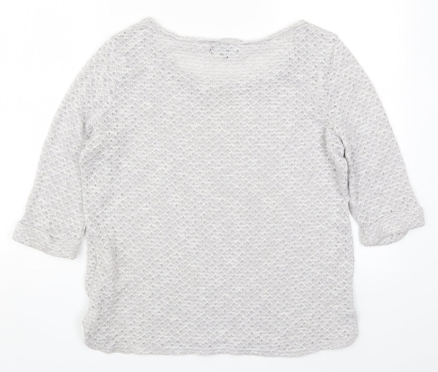 New Look Womens Grey  Knit Pullover Jumper Size 16