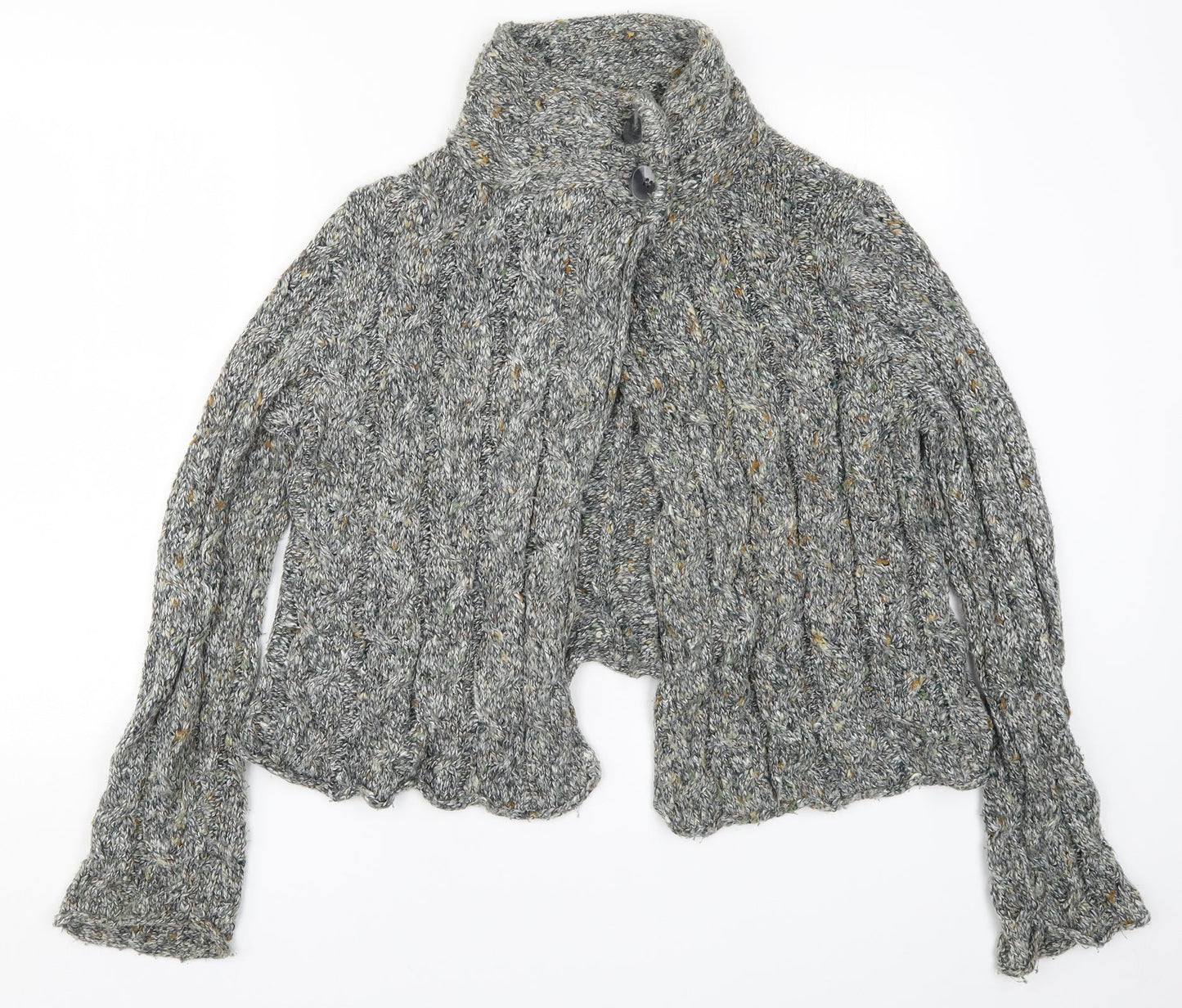 Soon Womens Grey  Knit Cardigan Jumper Size 18