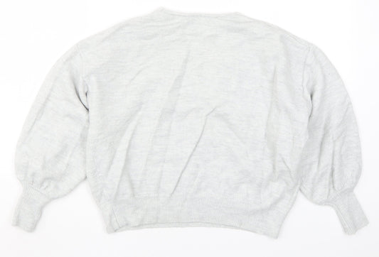 ASOS Womens Grey  Knit Pullover Jumper Size 10
