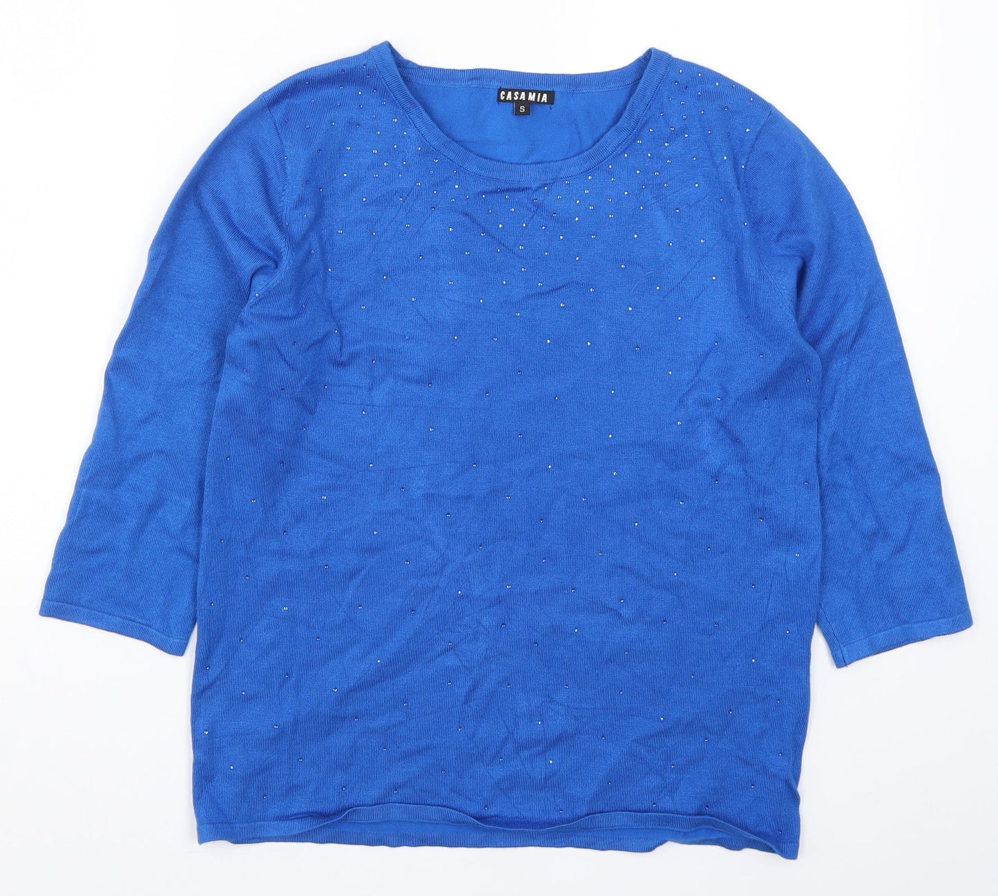 Casamia Womens Blue  Knit Pullover Jumper Size S