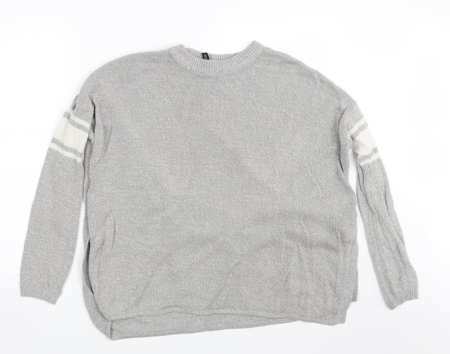 H&M Womens Grey  Knit Pullover Jumper Size M