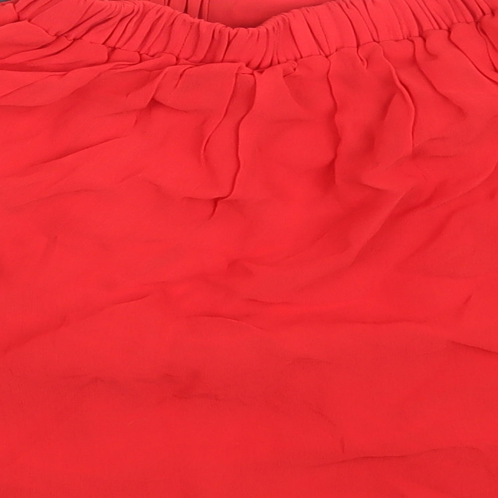 River Island Womens Red   Mini Skirt Size 8  - Belted
