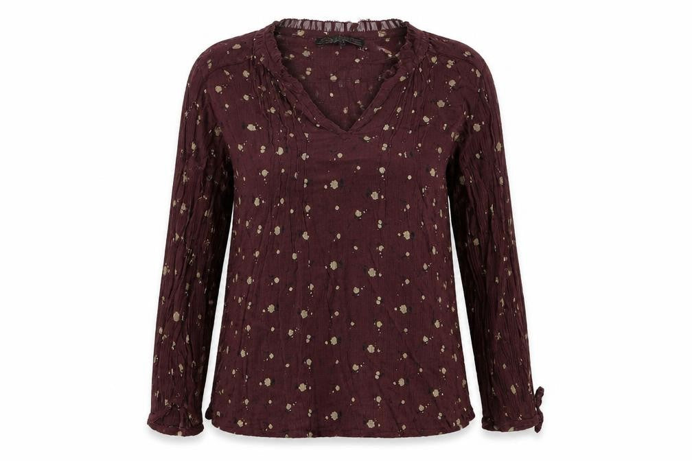 FatFace Womens Brown Floral  Basic Blouse One Size