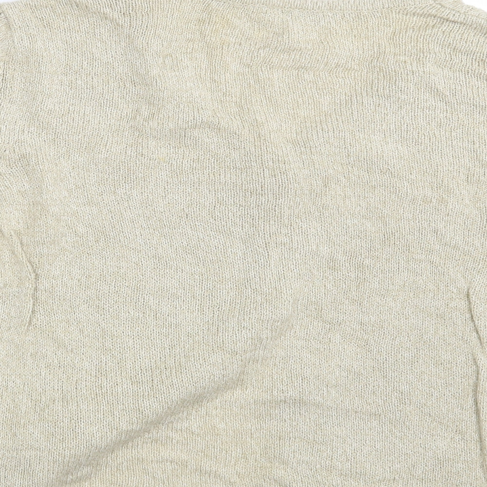 Vilona Moda Womens Beige   Cardigan Jumper Size 16