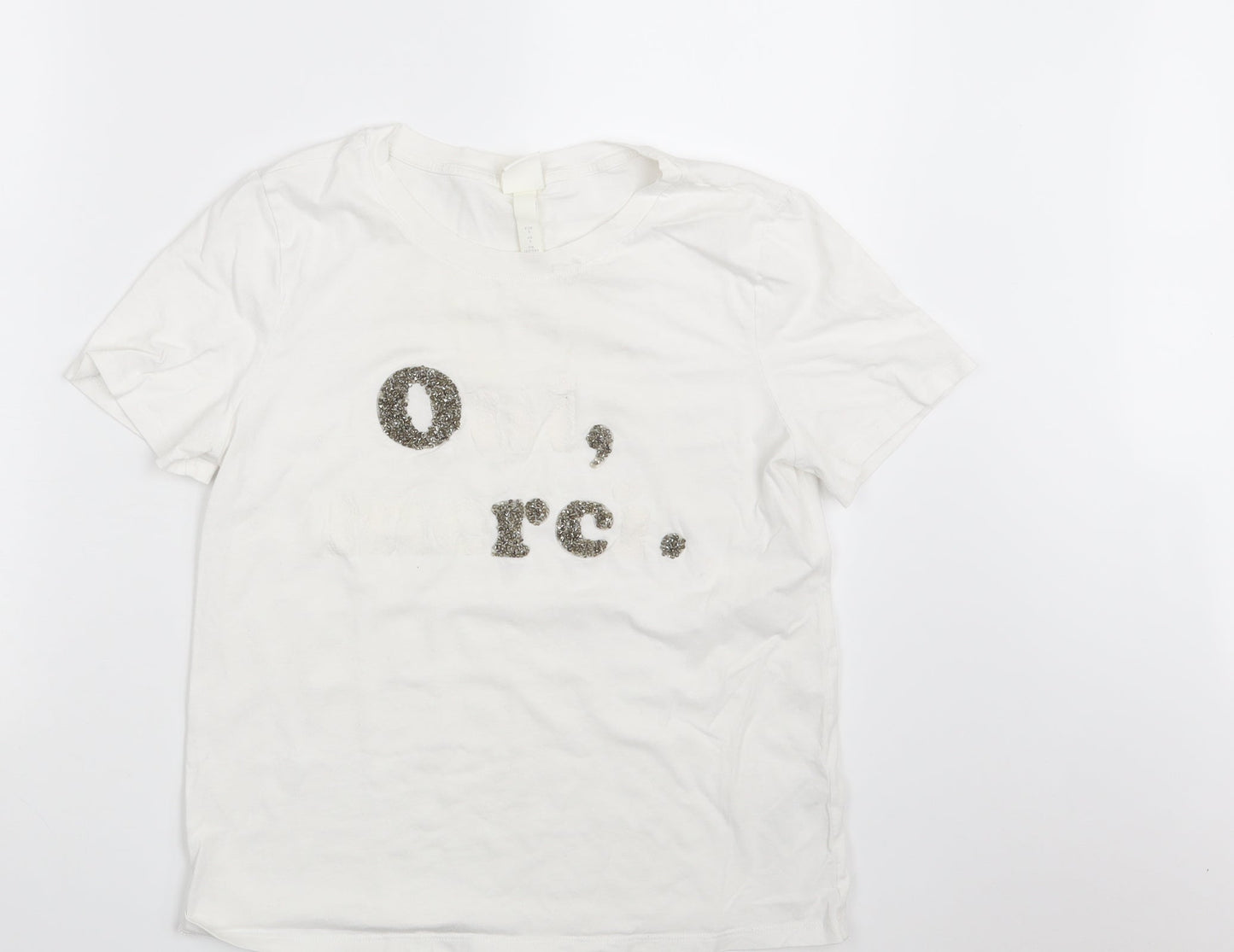 H&M Womens White   Basic T-Shirt Size S