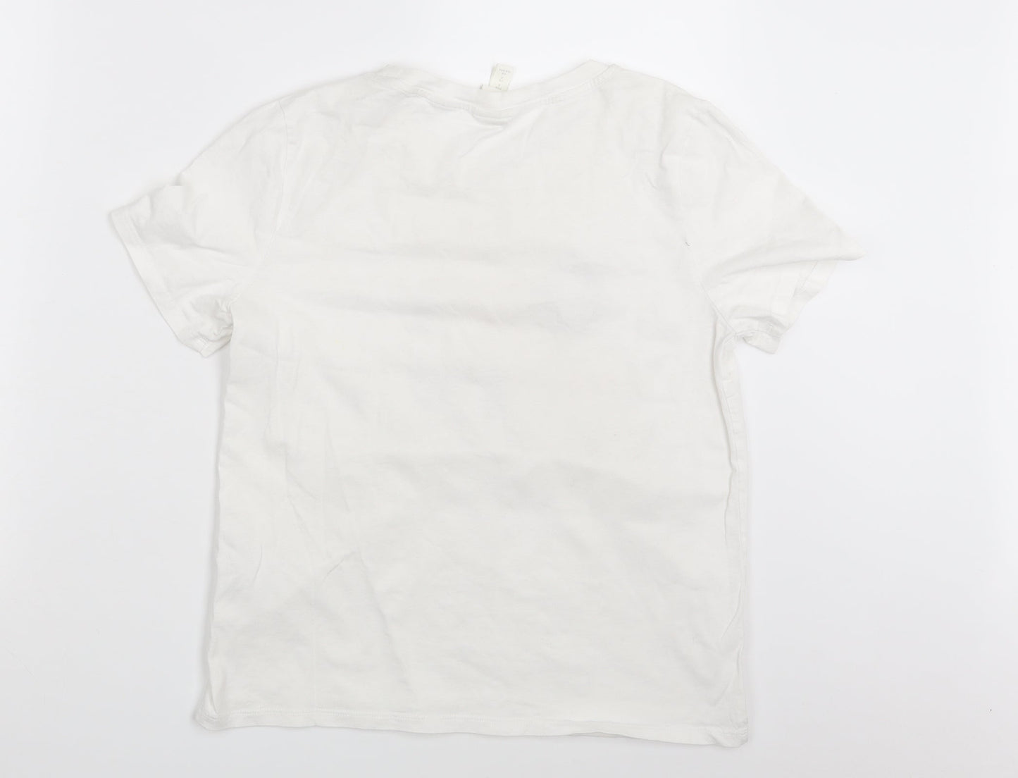 H&M Womens White   Basic T-Shirt Size S
