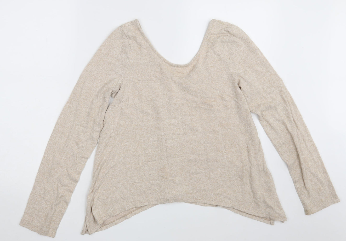 Akemi + Kin Womens Beige  Rayon Pullover Sweatshirt Size S