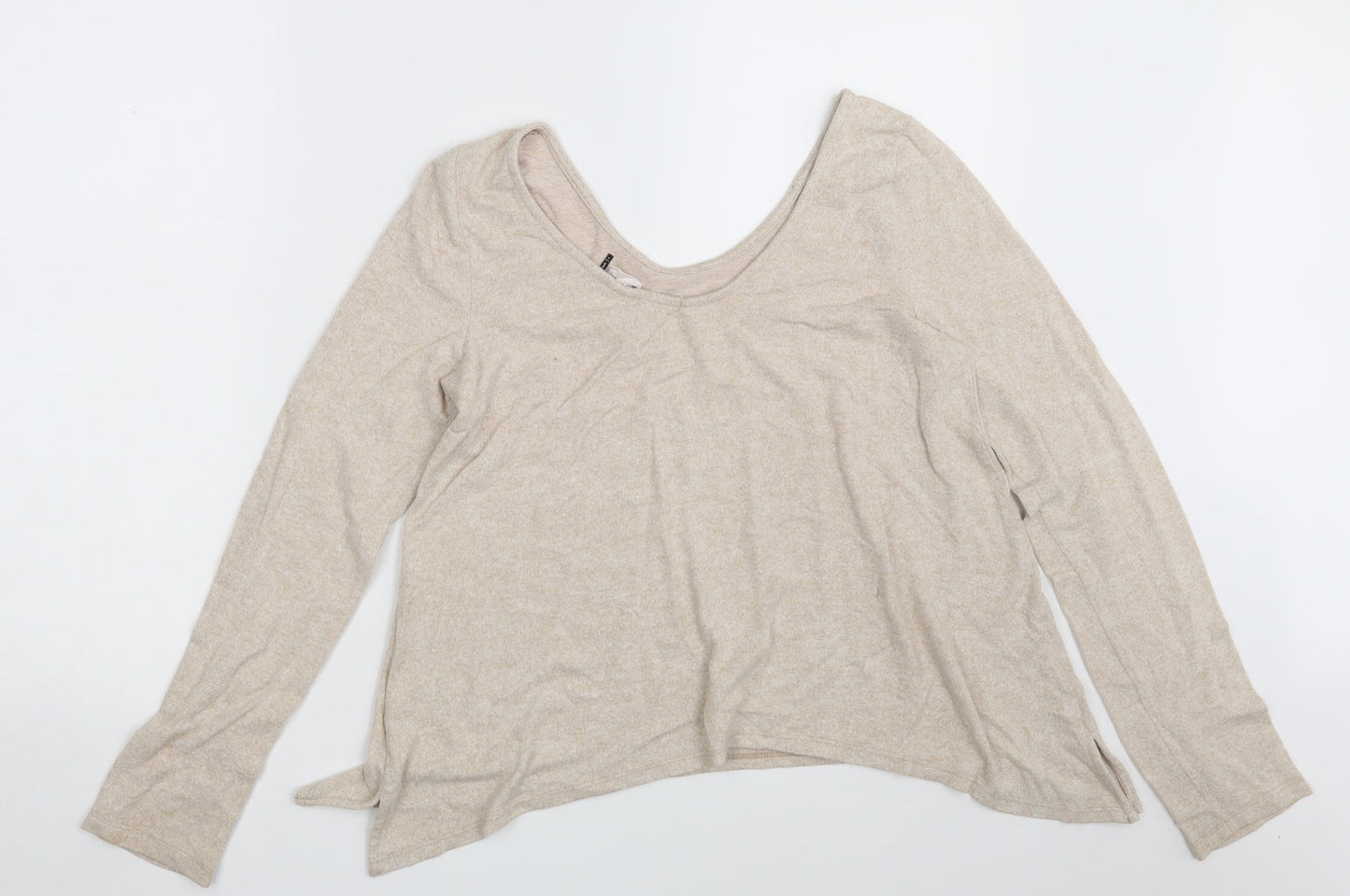 Akemi + Kin Womens Beige  Rayon Pullover Sweatshirt Size S