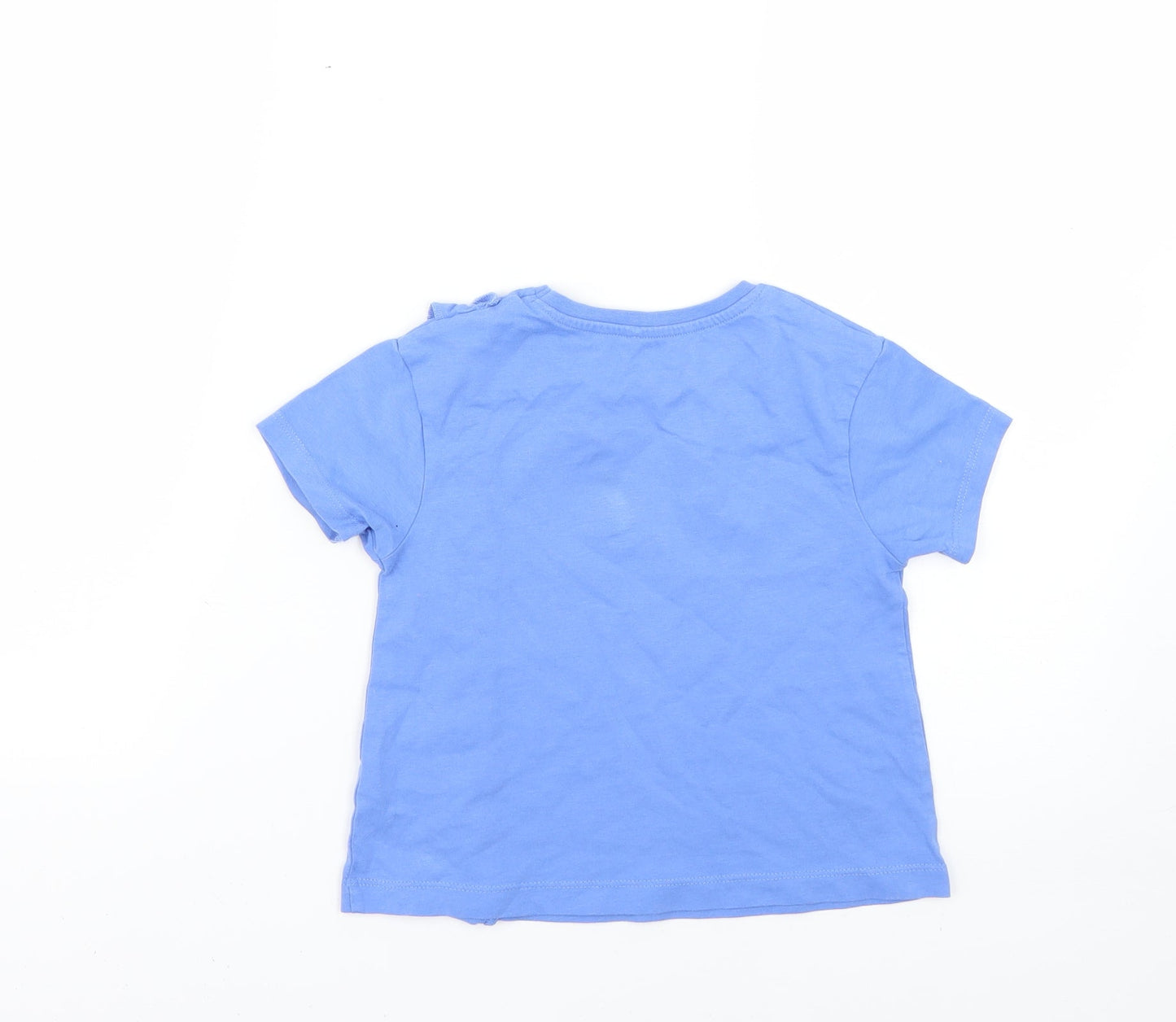 George Girls Blue   Basic T-Shirt Size 3-4 Years