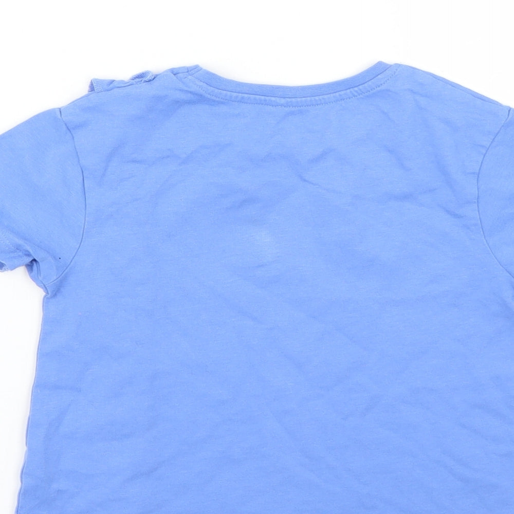 George Girls Blue   Basic T-Shirt Size 3-4 Years