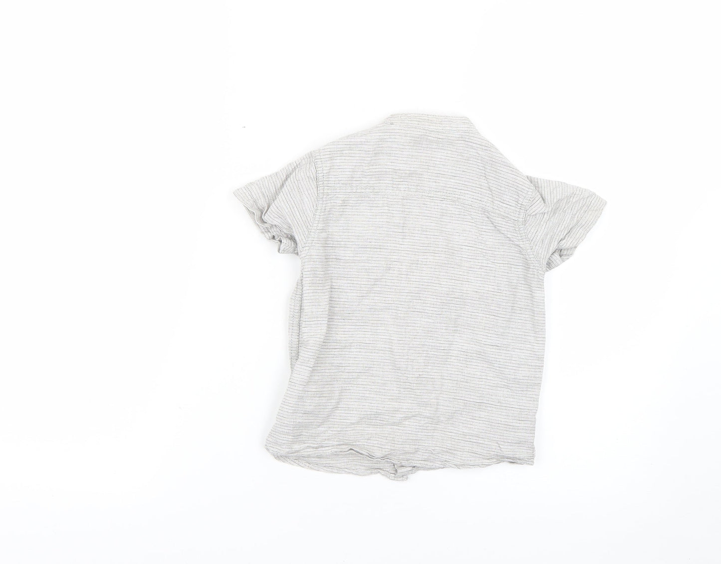NEXT Boys Grey Striped  Basic Button-Up Size 2-3 Years