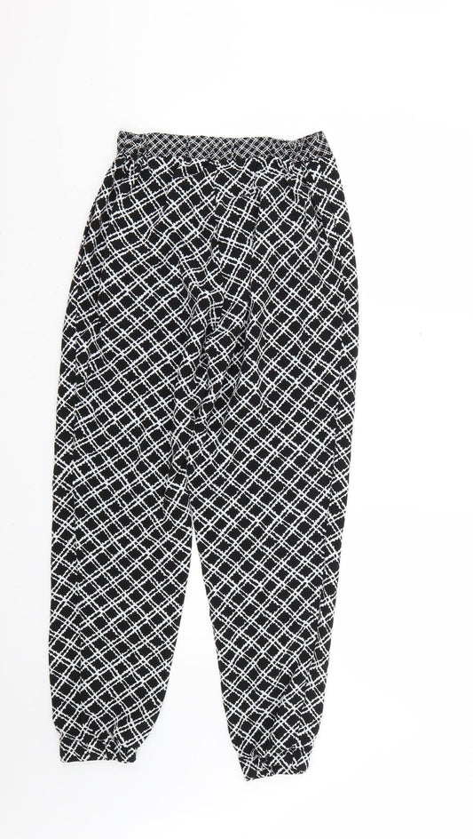 Topshop Womens Multicoloured Geometric  Trousers  Size 6 L24 in