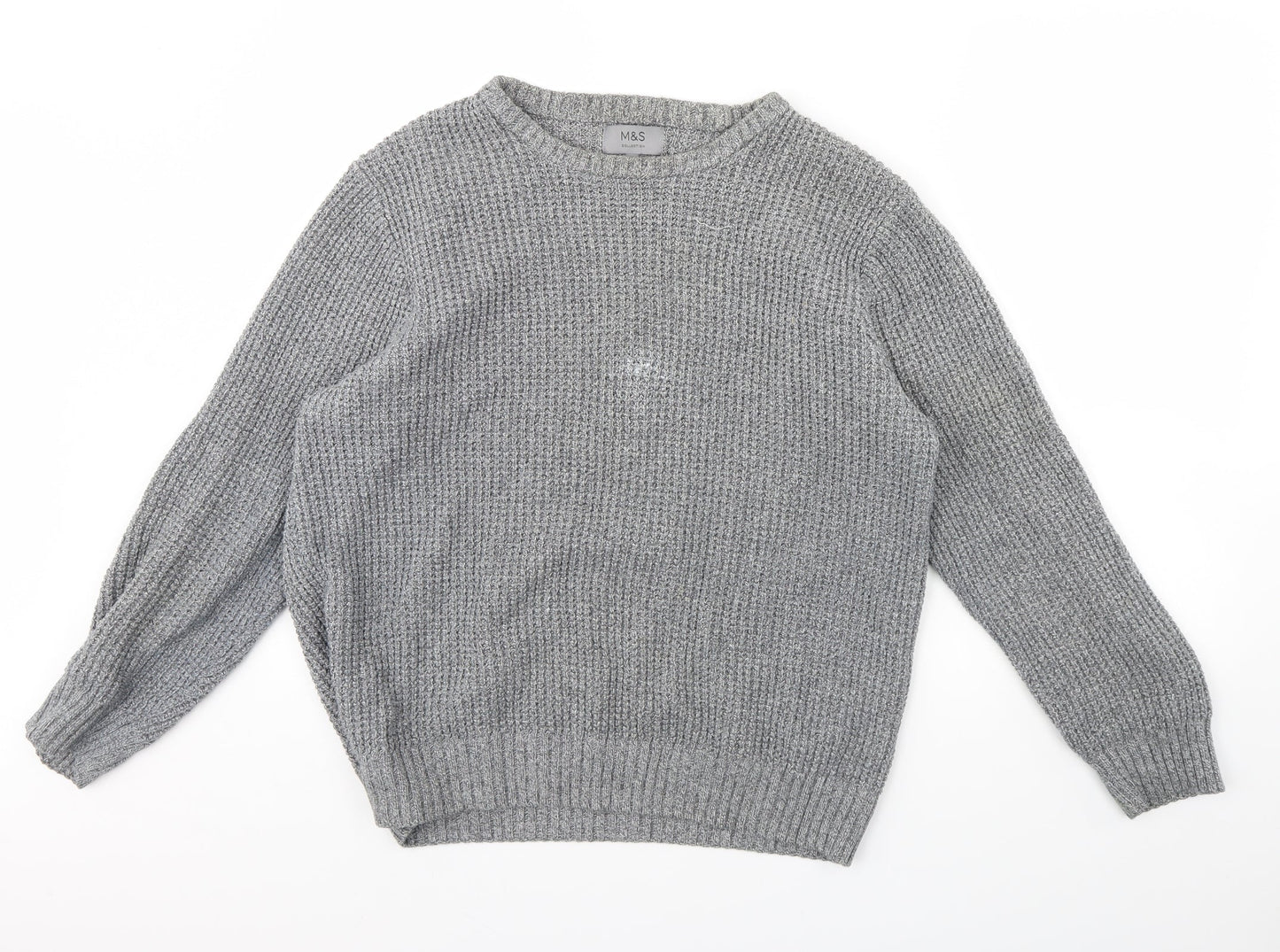 M&s Mens Grey   Pullover Jumper Size L
