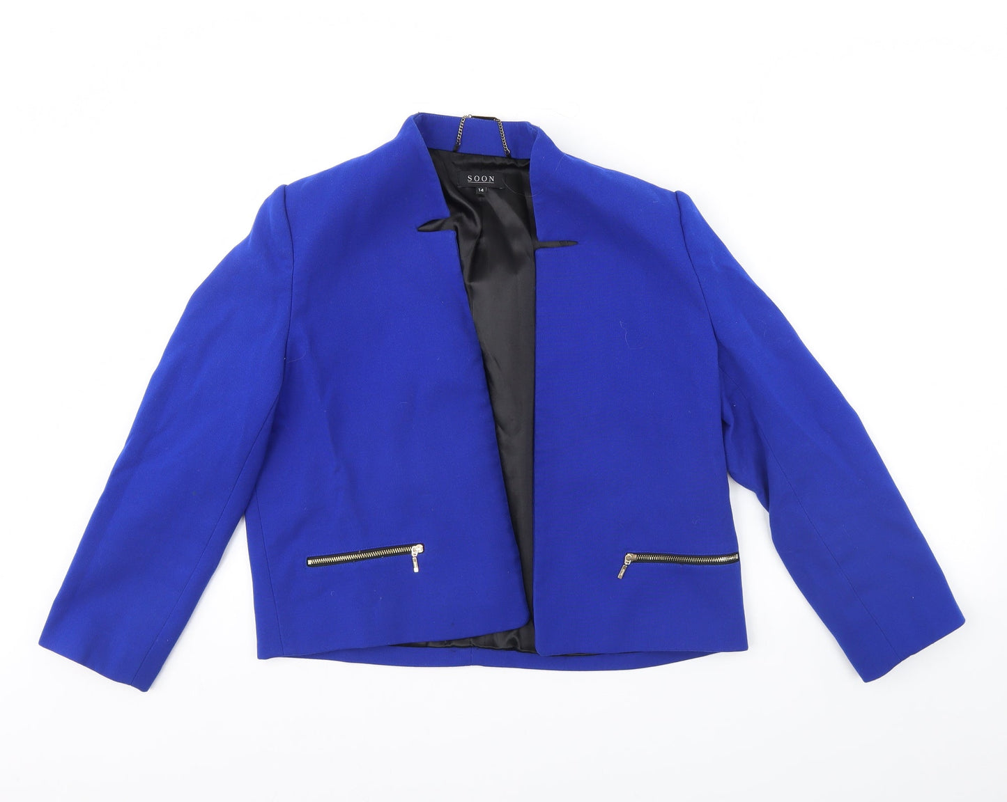Soon Womens Blue   Jacket  Size 14  - Shoulder Pads