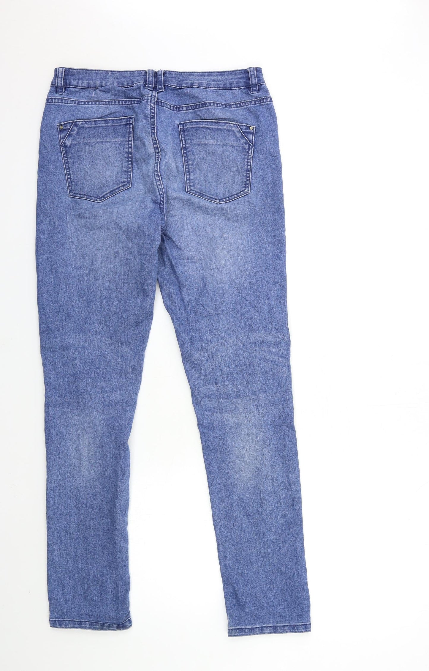 Denim & Co. Womens Blue  Denim Skinny Jeans Size 10 L30 in