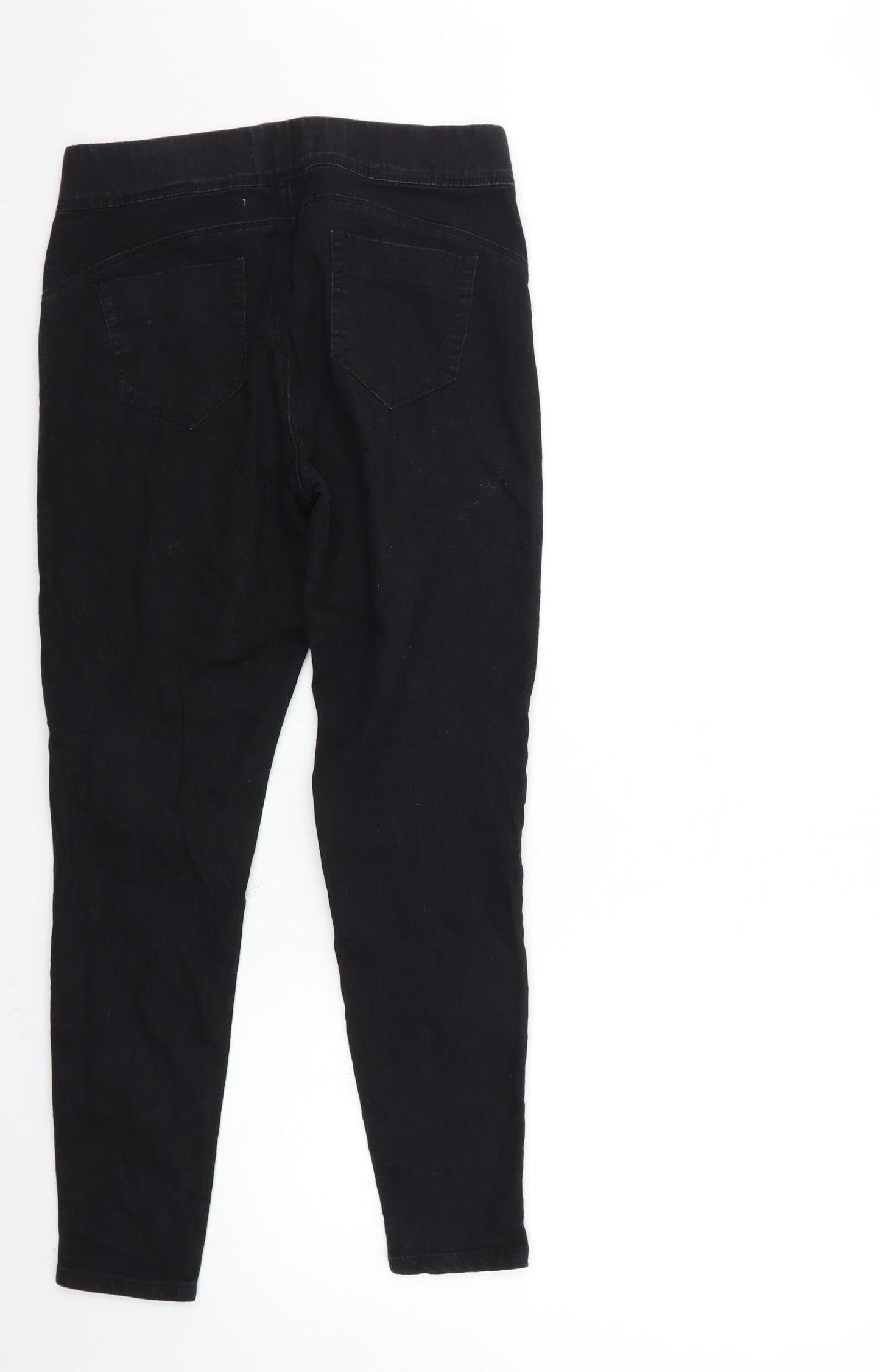 Denim & Co. Womens Black  Denim Jegging Jeans Size 12 L26 in